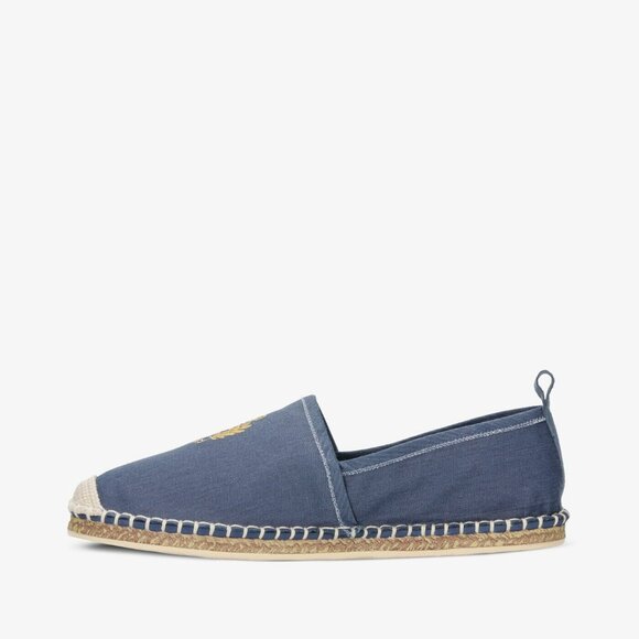 New In Box 11.5D Polo Ralph Lauren Barron Crest Slip On Blue Espadrilles Loafers